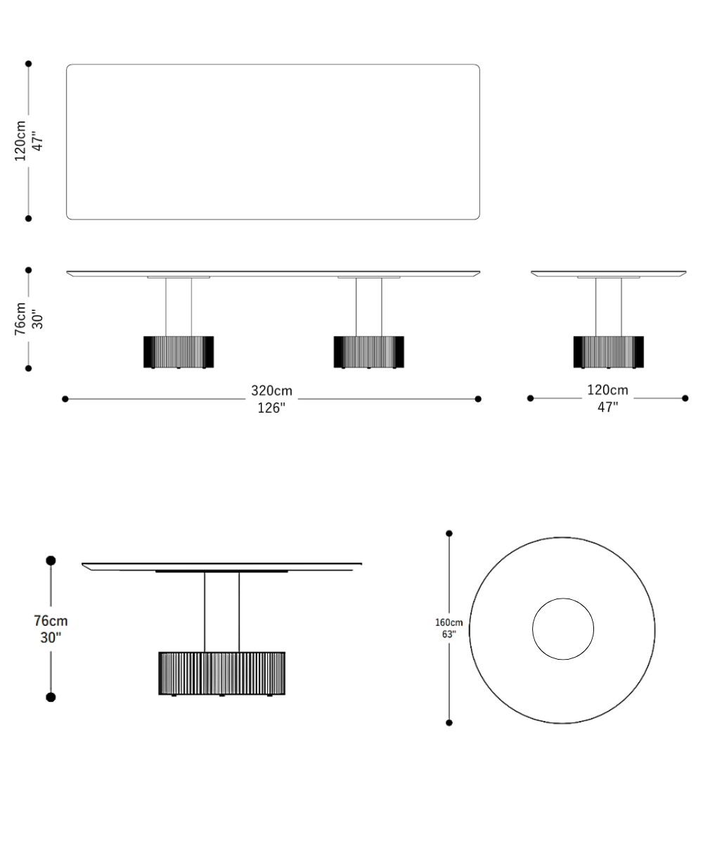 Imagem das dimensões completas do produto